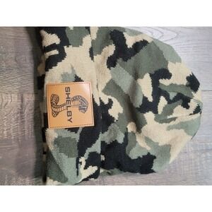Shelby Cobra Camo Beanie Hat Green Camouflage Knit Cap Automotive Racing Mens OS